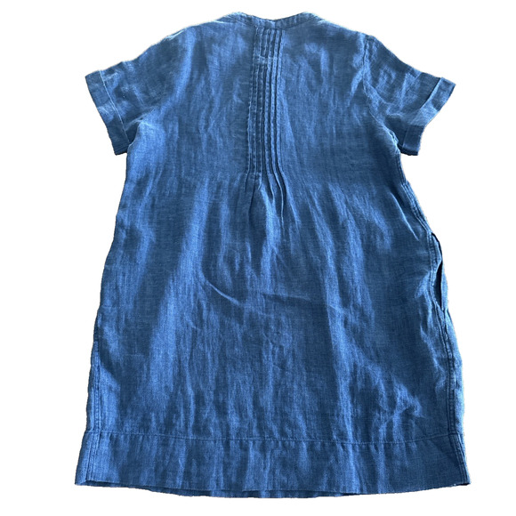 Faherty Gemina Linen Basketweave Dress Indigo Blue Size S, NEW NWT, MSRP $178 - Picture 9 of 11